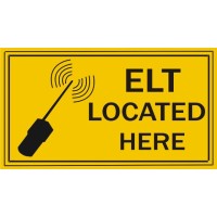 Aircraft ELT Located Here Vinyl Decals