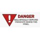 Ballistic Chute Danger Warning Printed Decals