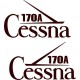 Cessna 170A Aircraft Logo Decals