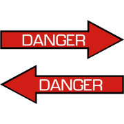 Danger Aircraft Warning Placard Logo