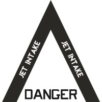 Danger Ejection Seat Aircraft Warning Placard Logo 