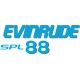 Evinrude SPL 88 Marine Outboard Motor Decals