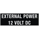 External Power 12 Volt DC Aircraft Placards Decals