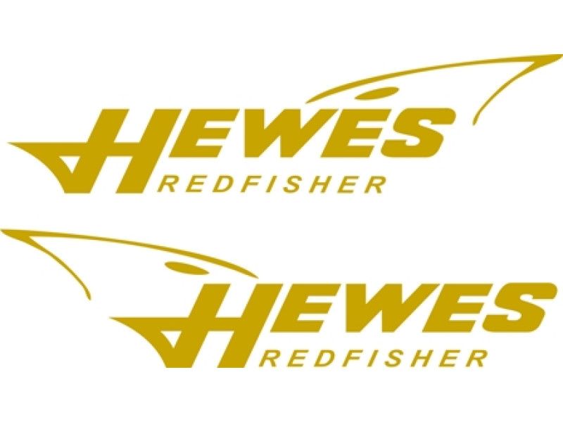 Hewes Redfisher Fins Boat Logo Decal