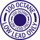 Low Lead Only100 Octane Aircraft Fuel Placards