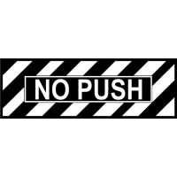 No Push Aircraft Warning Placard Logo Decals