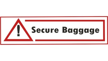 Secure Baggage Aircraft Placards Decals