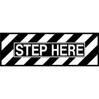 Step Here Aircraft Warning Placard Decals