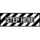 Step Here Aircraft Warning Placard Decals